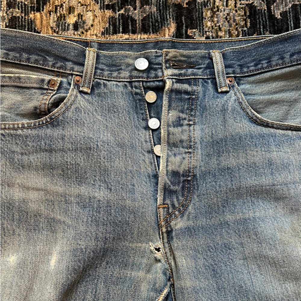 Levi's 501 Vintage Denim Jeans 32x34 - Picture 5 of 9